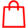 red shopping bag icon